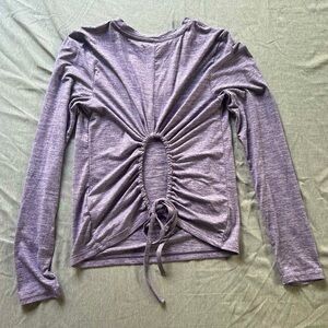 Jessica Simpson Purple Open Back Long Sleeve Tee